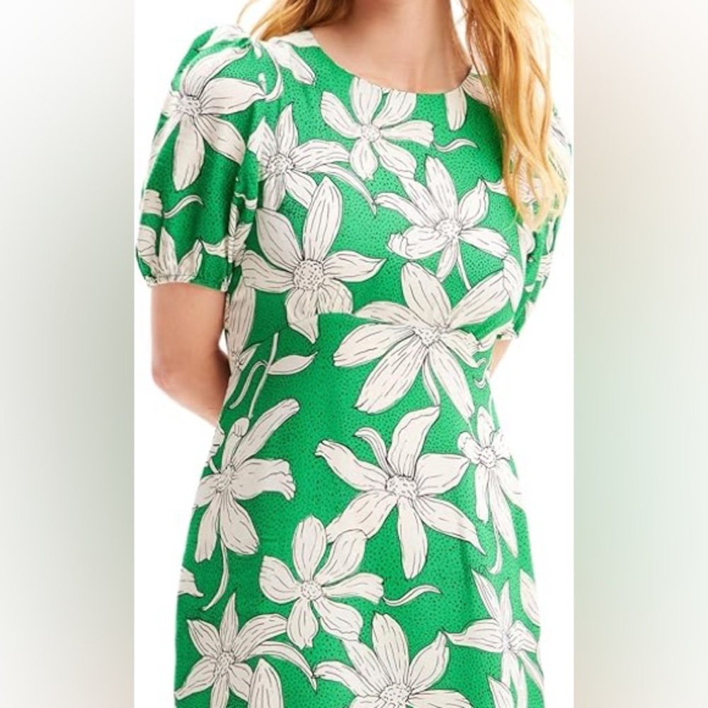 Desigual Green Floral EcoVero Mini Dress Size L - Picture 7 of 10